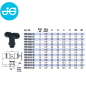 Preview: John Guest T-Einschraubverbinder PM100411E - Ø 4,00 mm x 1/8"