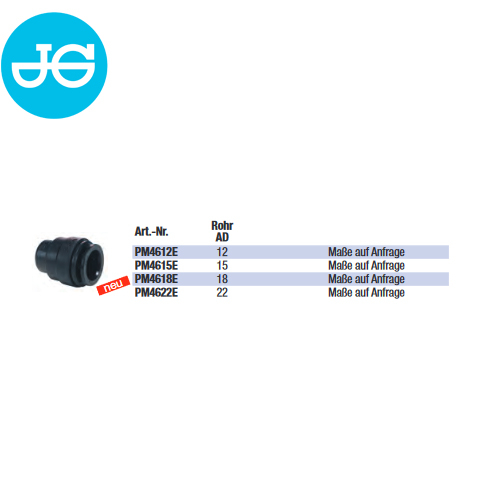 John Guest Endkappe PM4618E - Ø 18,00 mm